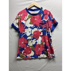Cuddl Duds Women’s L Terry Watercolor Floral T Shirt Comfort